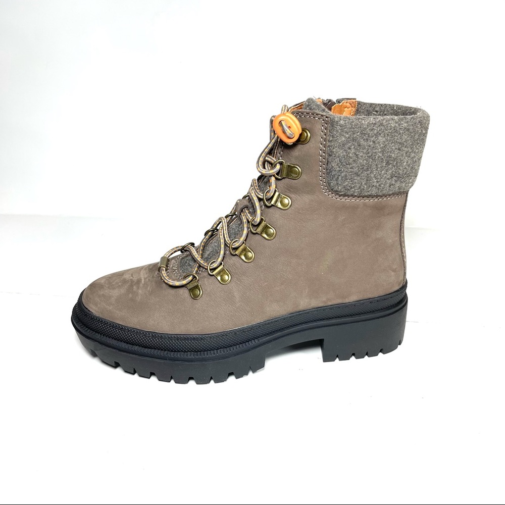 Lucky Brand Eavan Women's Combat Boots Falcon Milled Nubuck Size‎ 8 M